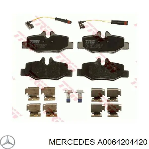 Задние тормозные колодки A0064204420 Mercedes