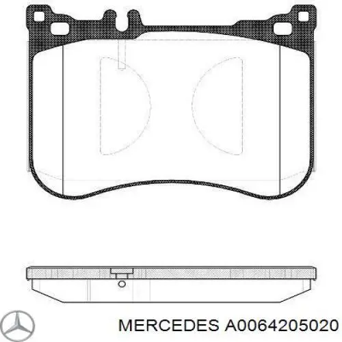 Передние тормозные колодки A0064205020 Mercedes