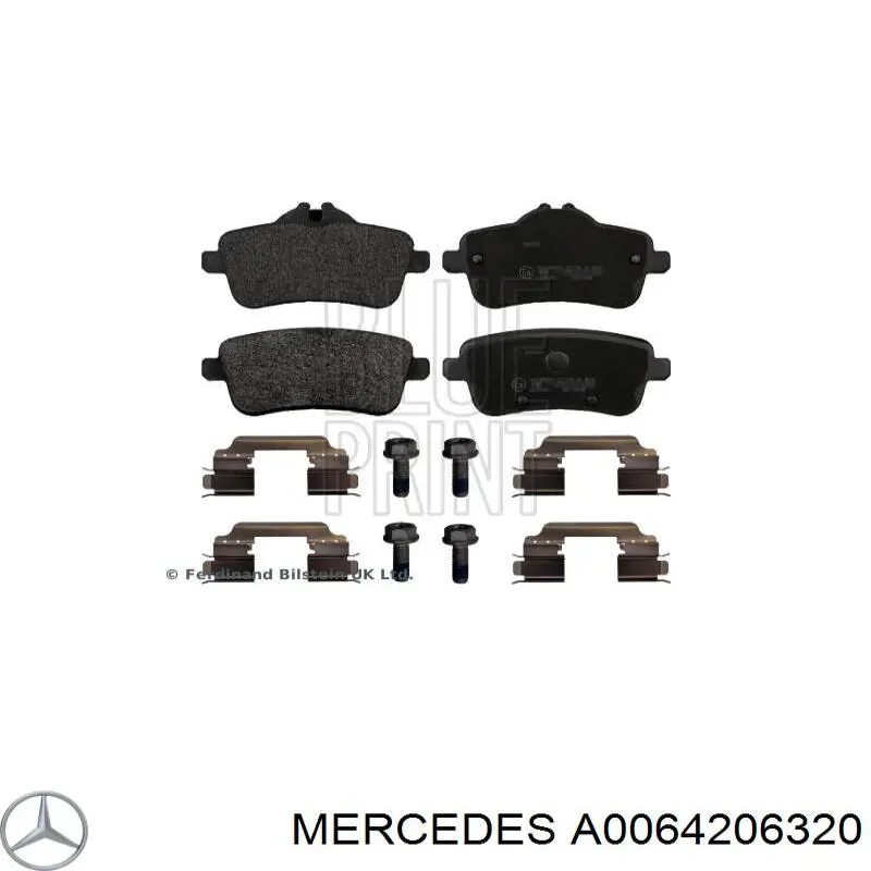 Задние тормозные колодки A0064206320 Mercedes