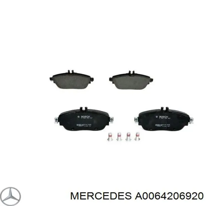 A0064206920 Mercedes sapatas do freio traseiras de disco