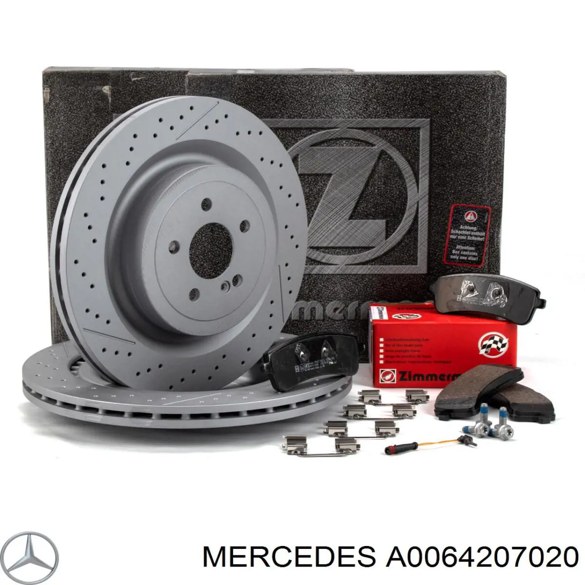 A0064207020 Mercedes sapatas do freio traseiras de disco