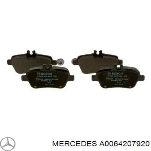 Задние тормозные колодки A0064207920 Mercedes