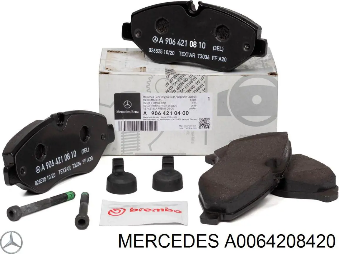 Передние тормозные колодки A0064208420 Mercedes