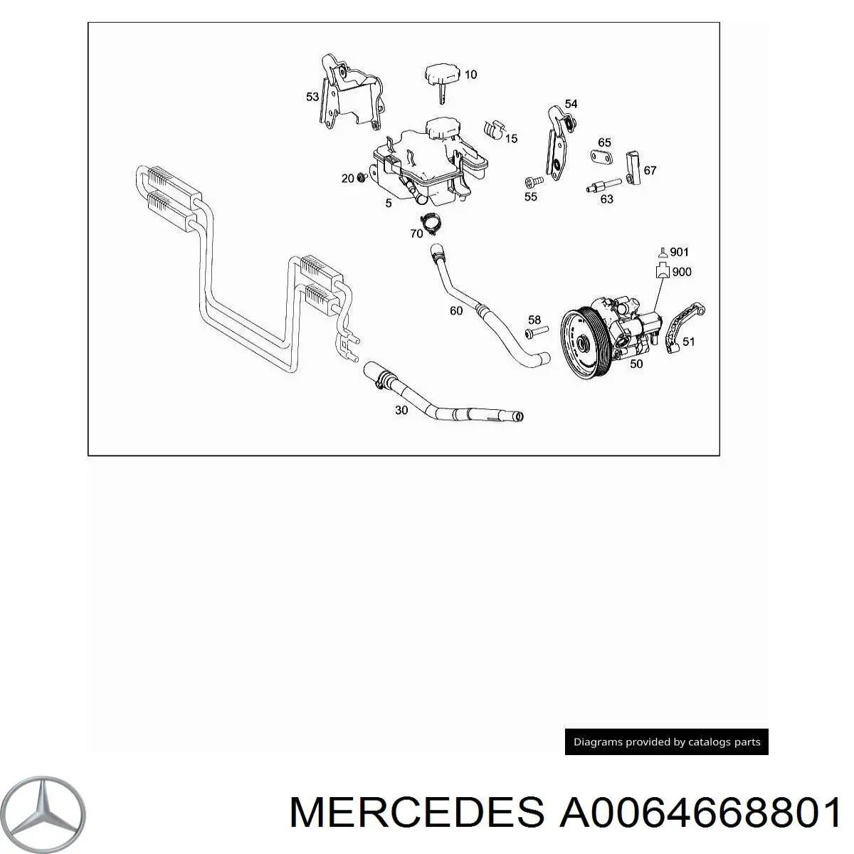 A0064668801 Mercedes bomba da direção hidrâulica assistida