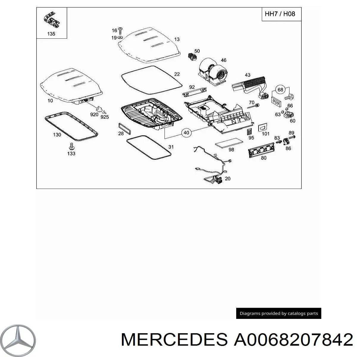 A0068207842 Mercedes Привод системы автоматического управления отопителем