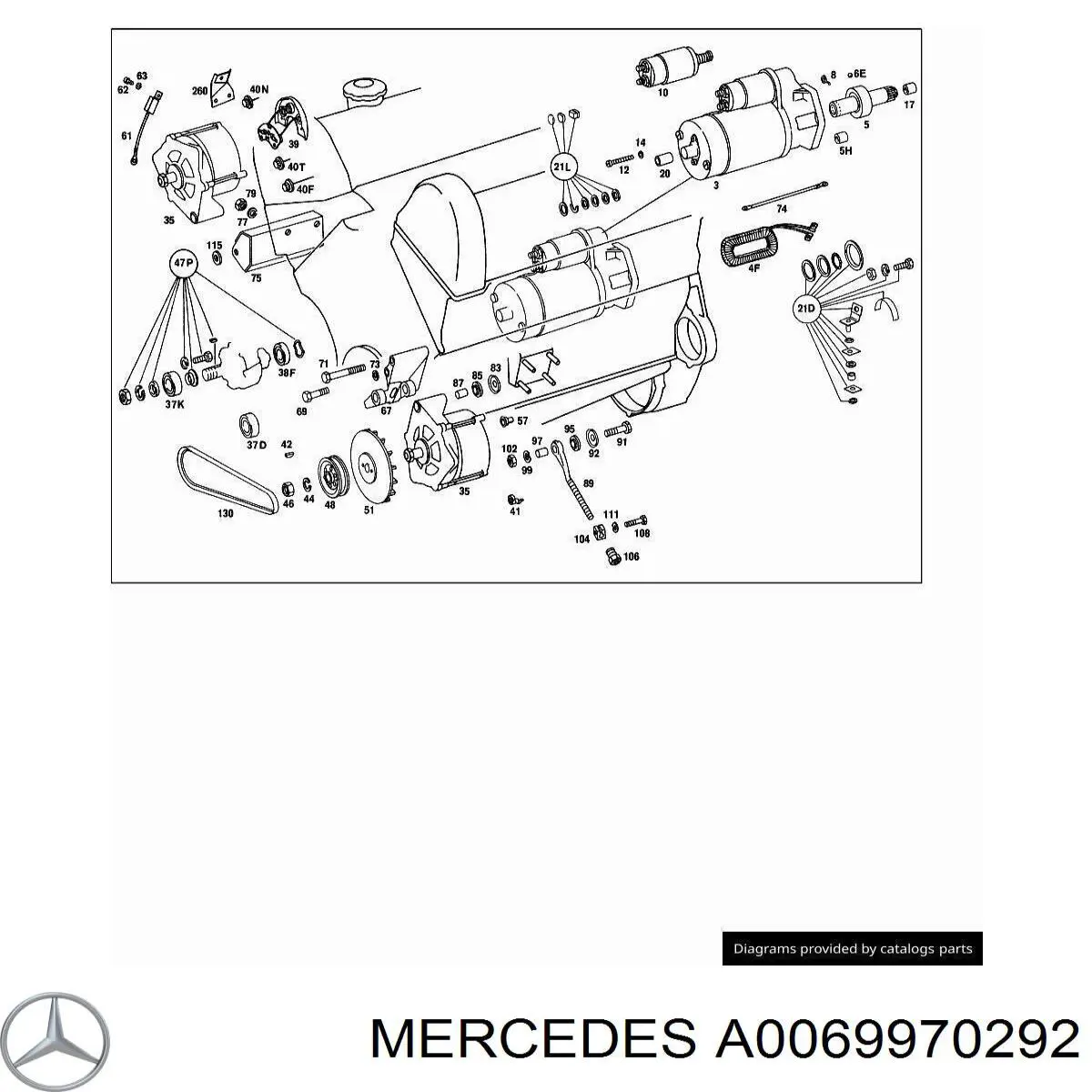 A0069970292 Mercedes ремень генератора