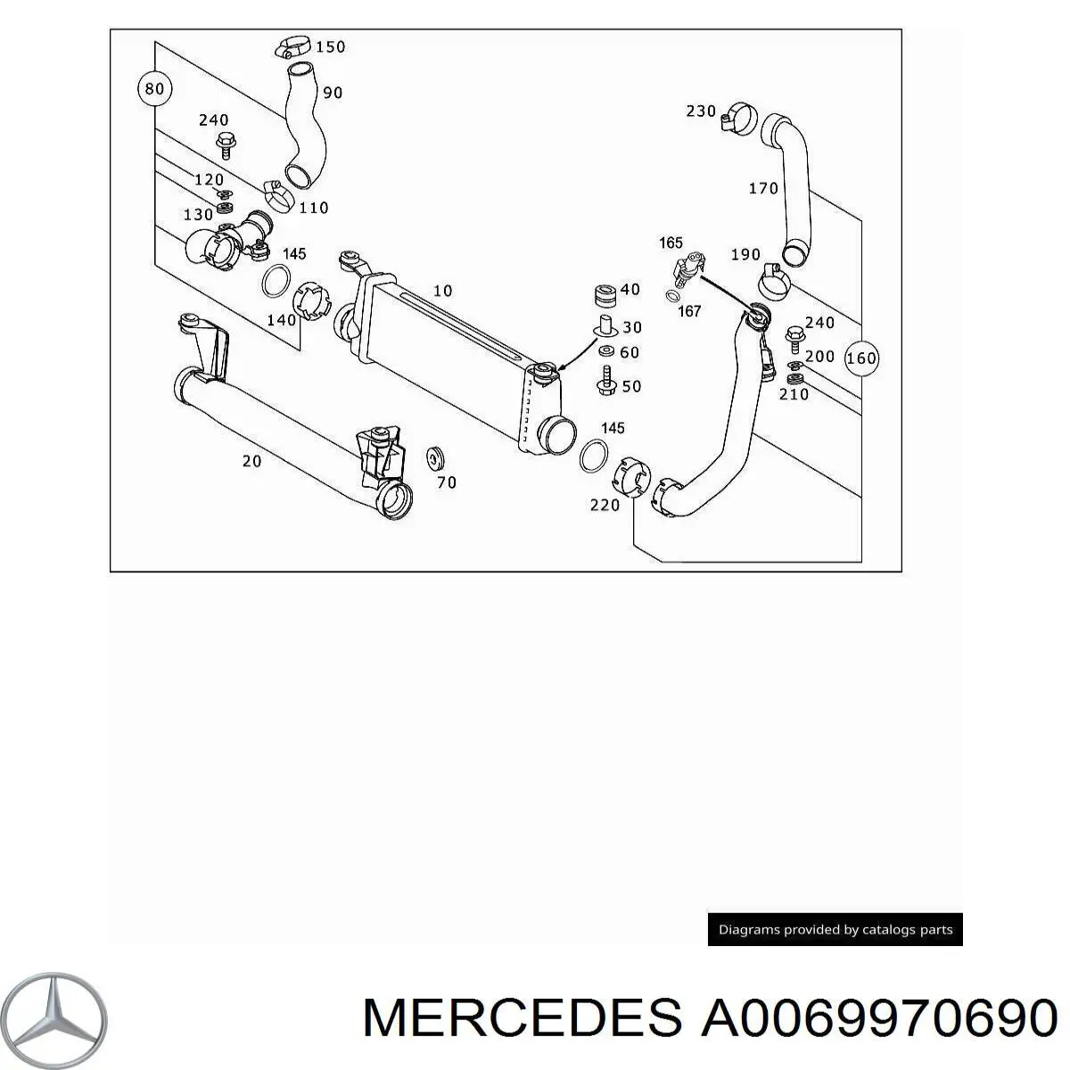 Купить A0069972790 Mercedes Хомут пружинный