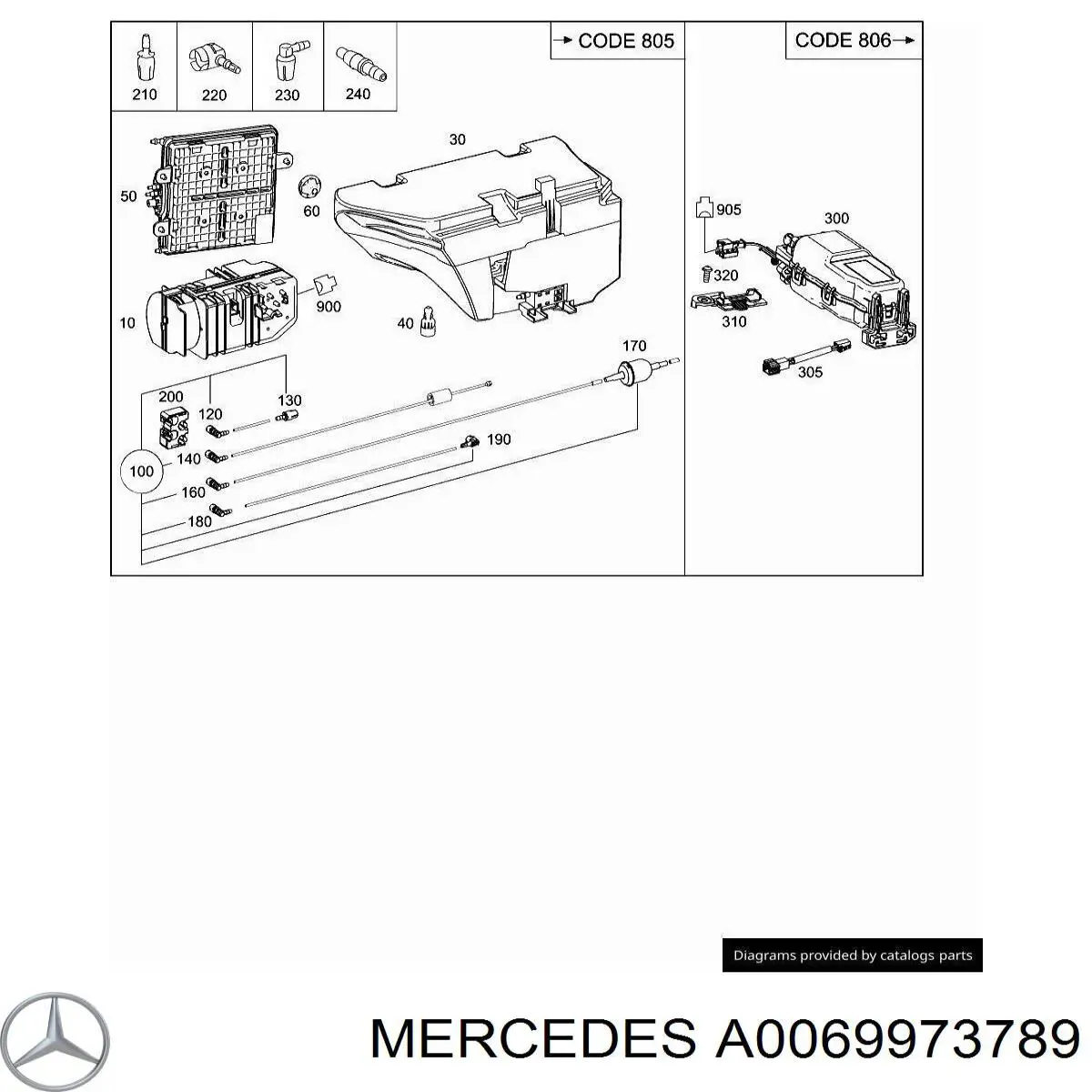  Mercedes A0069973789 цена, от 12.67 USD