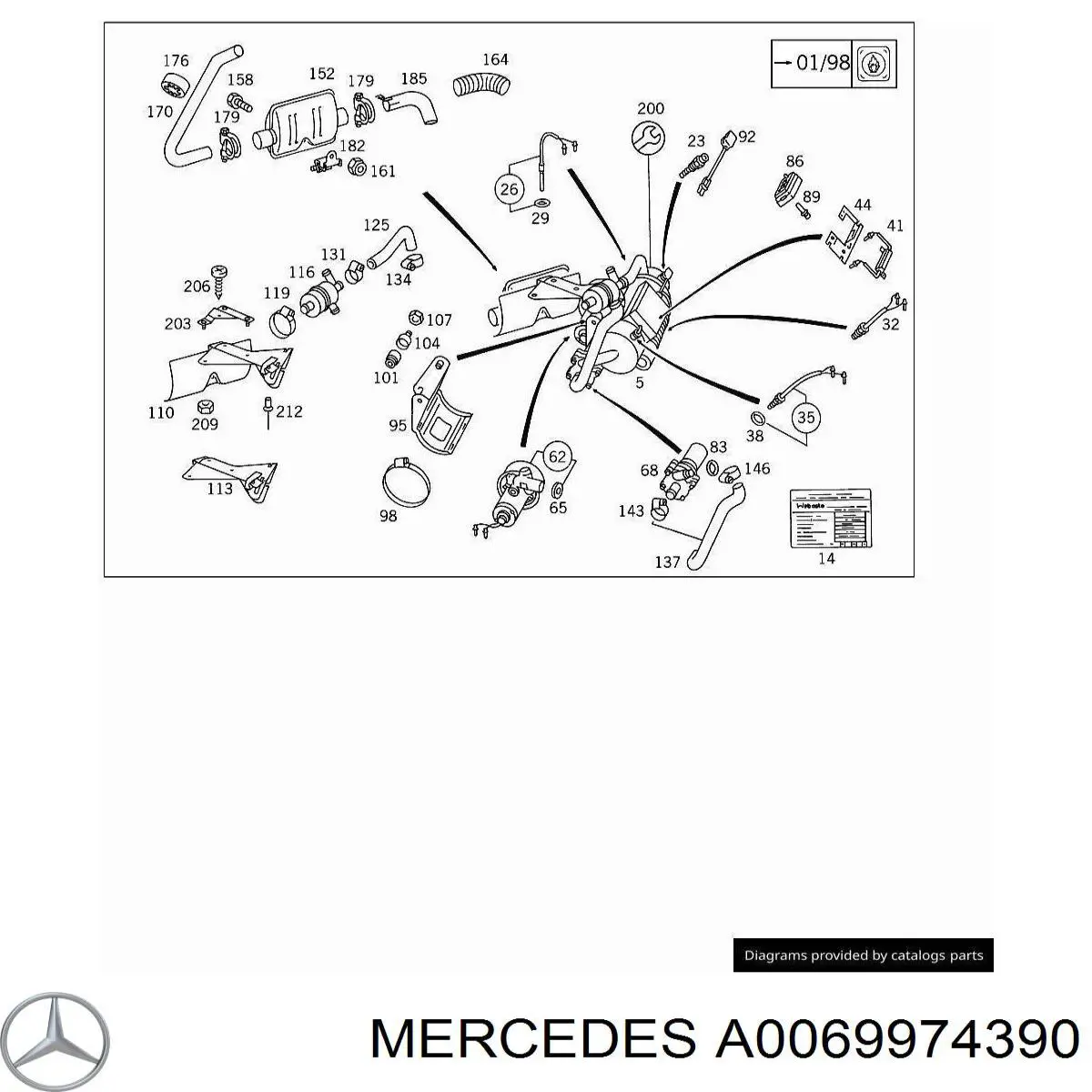  Mercedes A0069974390