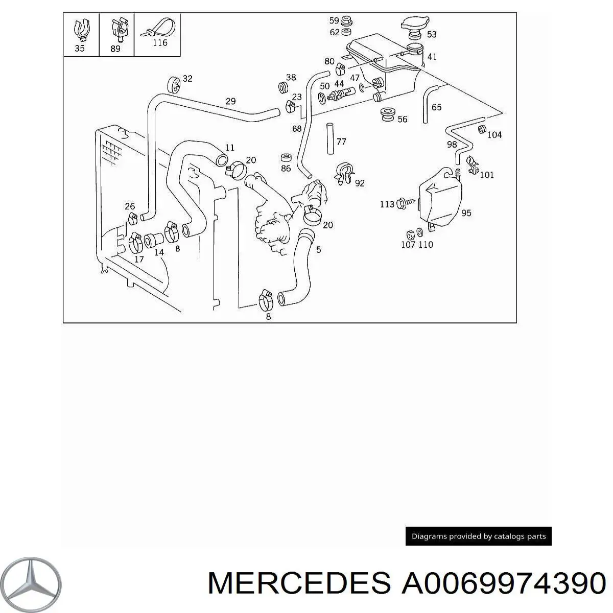  Mercedes A0069974390 цена, от 2.82 USD