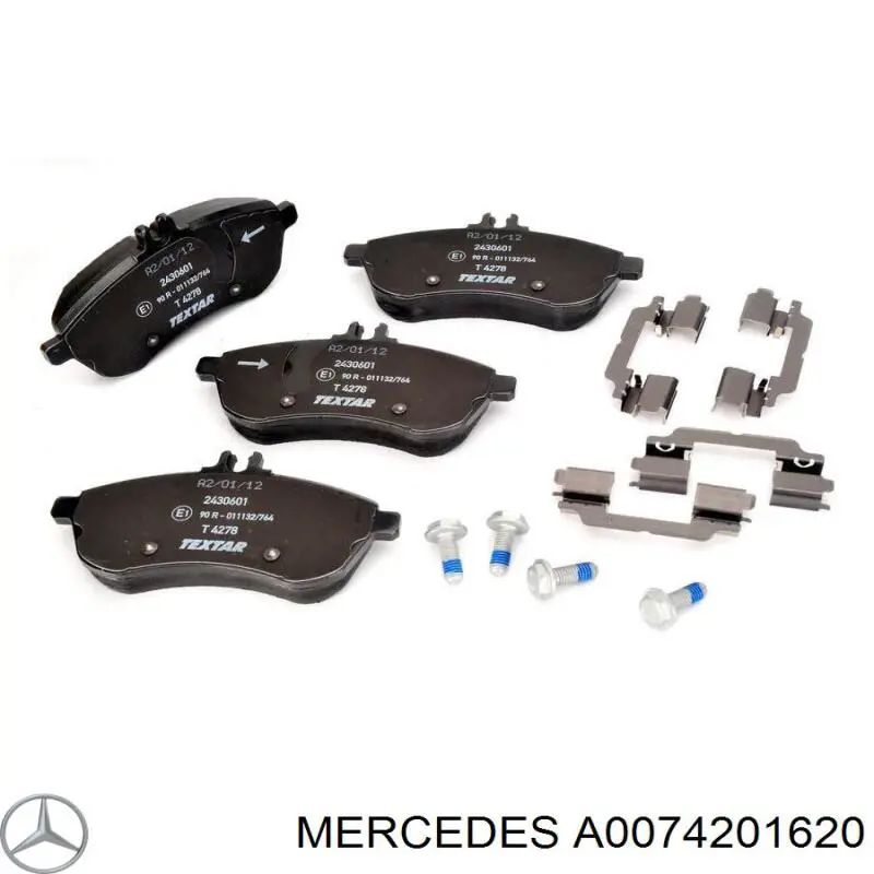 Купить A0074201620 Mercedes Колодки тормозные