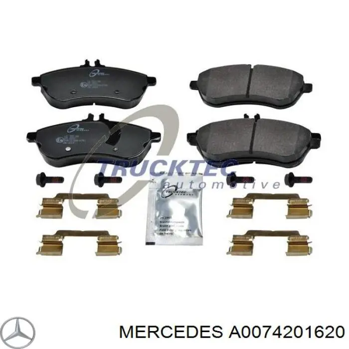 A0074201620 Mercedes sapatas do freio dianteiras de disco
