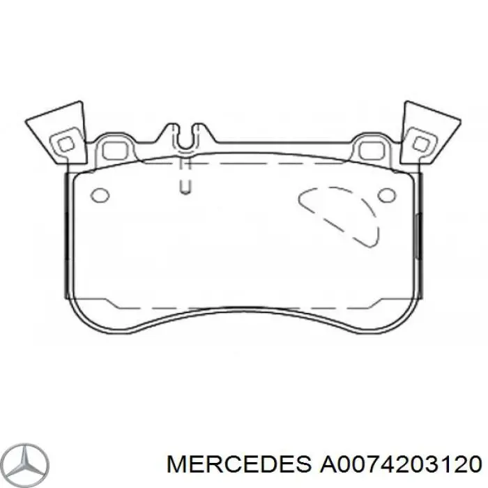 Передние тормозные колодки A0074203120 Mercedes