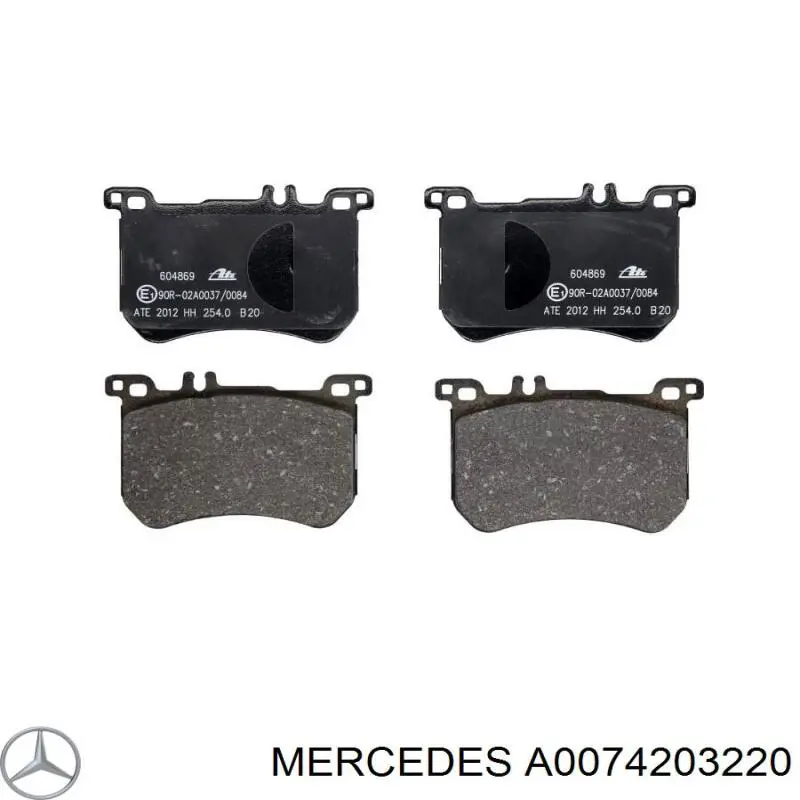 Передние тормозные колодки A0074203220 Mercedes