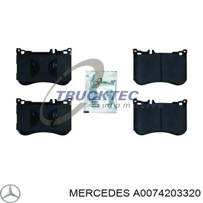 A0074203320 Mercedes колодки тормозные передние дисковые