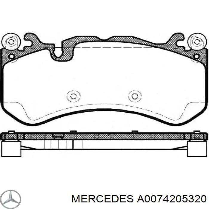 A0074205320 Mercedes колодки тормозные передние дисковые