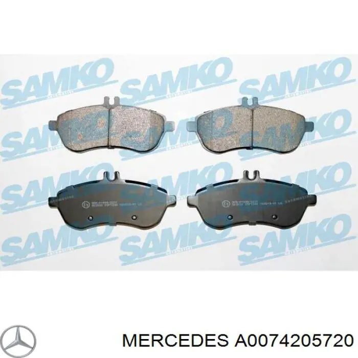 A0074205720 Mercedes колодки тормозные передние дисковые