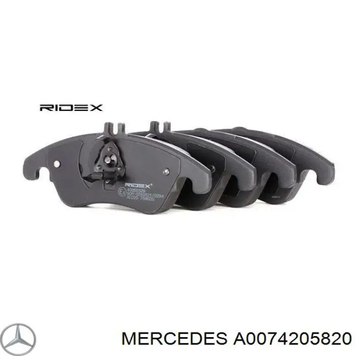 A0074205820 Mercedes sapatas do freio dianteiras de disco