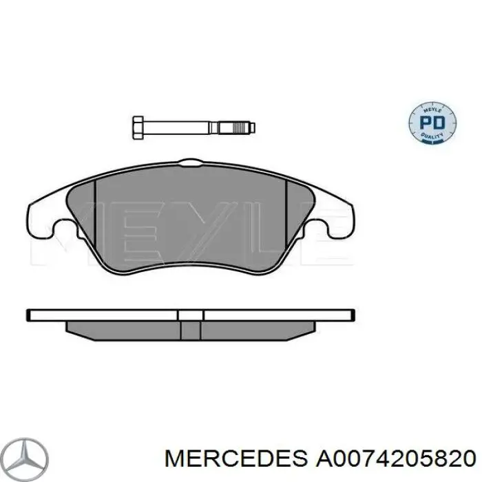 Тормозные колодки Mercedes A0074205820