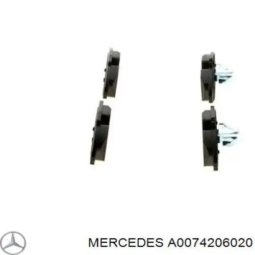 Купить A0074206020 Mercedes Колодки тормозные задние, дисковые