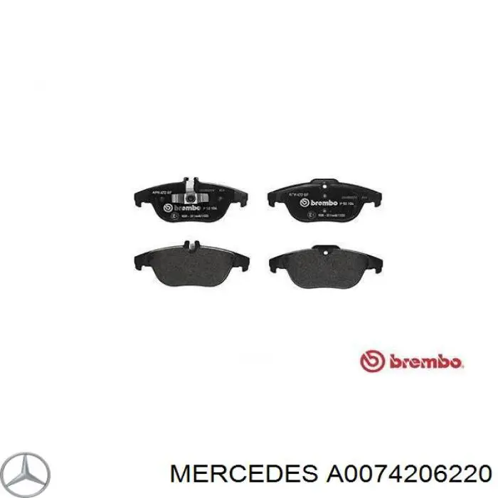 A0074206220 Mercedes колодки тормозные задние дисковые