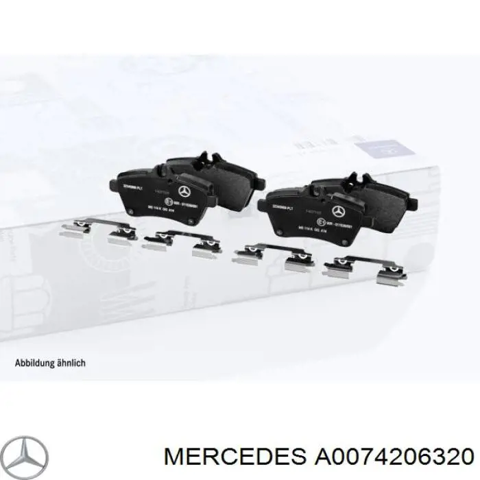 A0074206320 Mercedes колодки тормозные передние дисковые