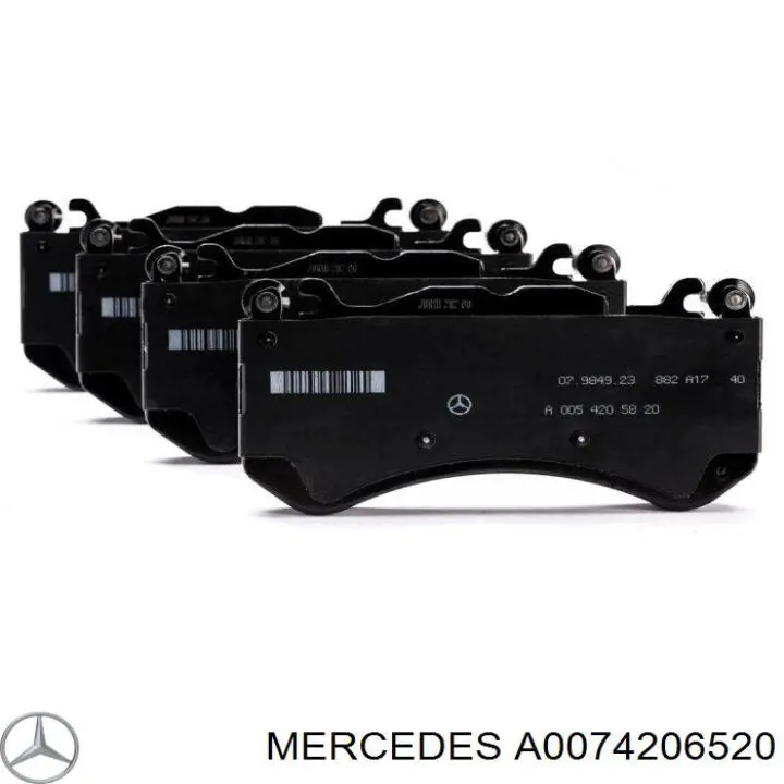 A0074206520 Mercedes колодки тормозные передние дисковые