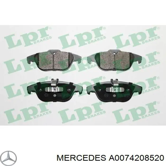 A0074208520 Mercedes колодки тормозные задние дисковые
