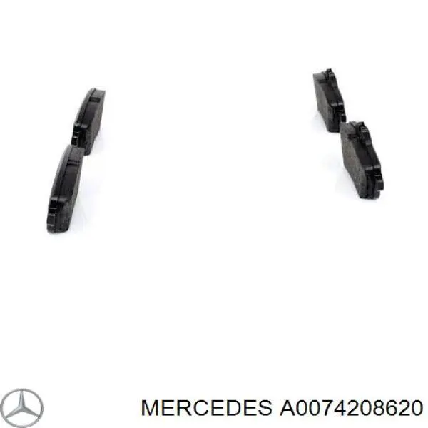 A0074208620 Mercedes sapatas do freio traseiras de disco