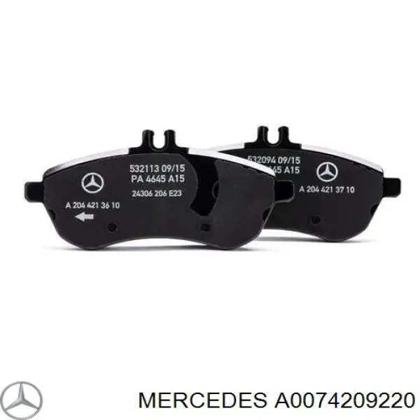 Колодки Mercedes A0074209220 цена, от 86.80 USD