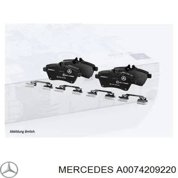 Купить A0074209220 Mercedes Колодки тормозные