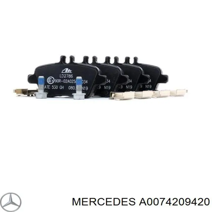 Задние тормозные колодки A0074209420 Mercedes