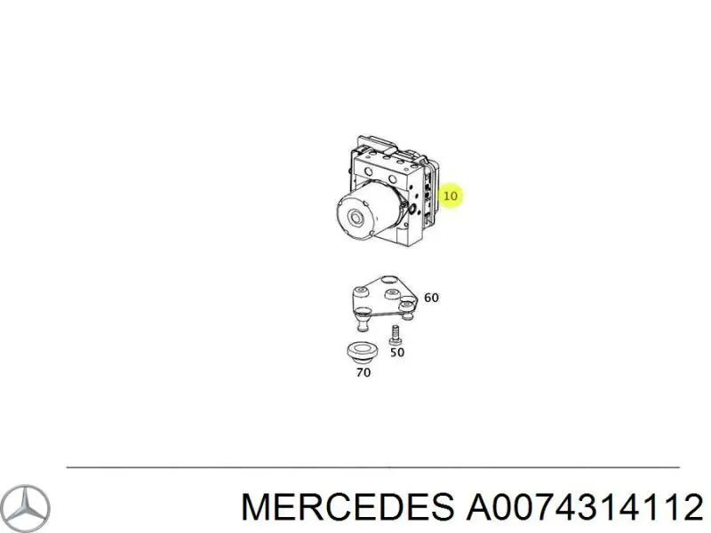 A0074314912 Mercedes Блок ABS гидравлический