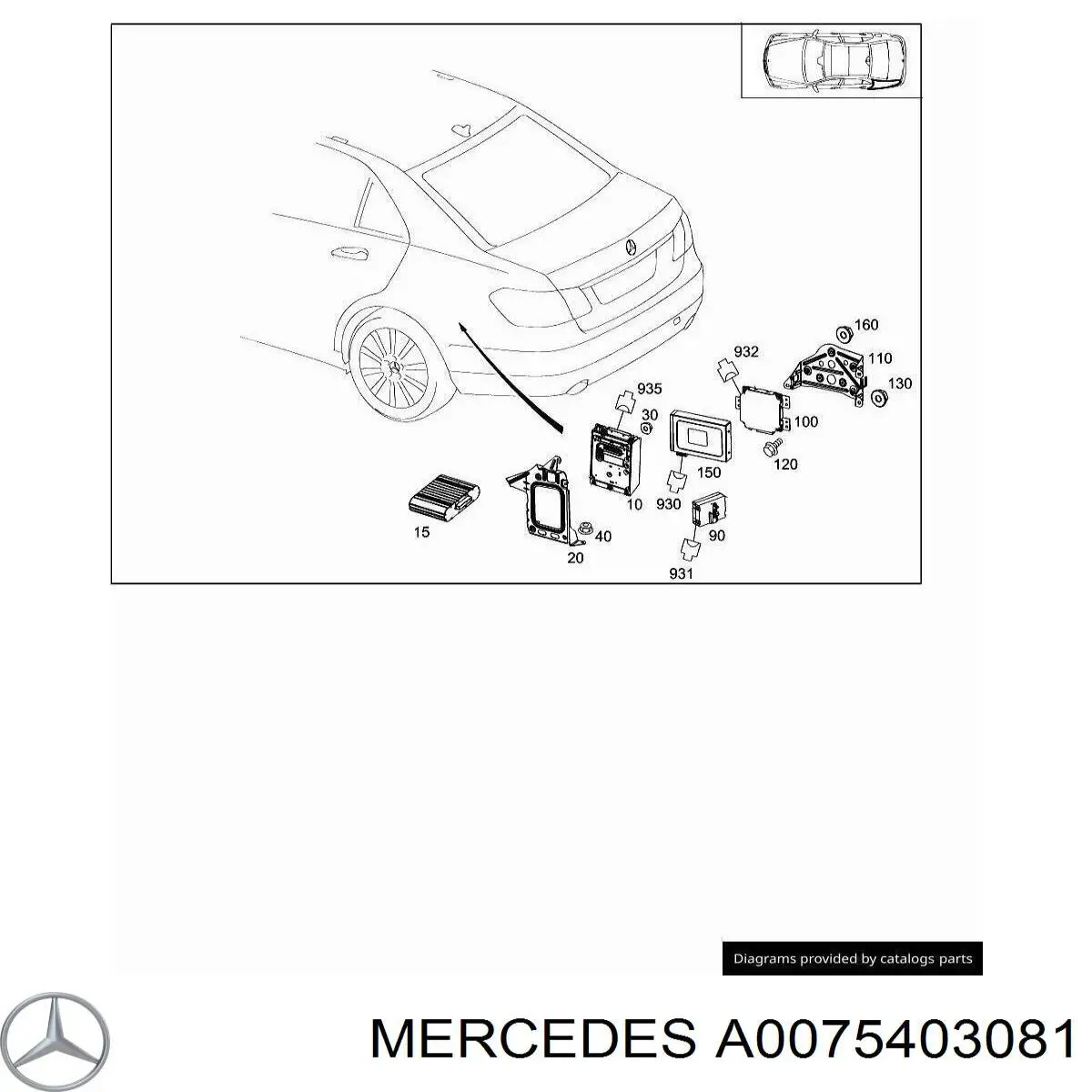 A0075403081 Mercedes 