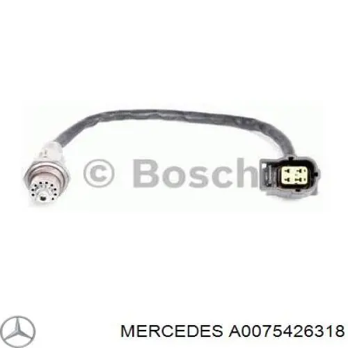 A0075426318 Mercedes sonda lambda, sensor esquerdo de oxigênio depois de catalisador