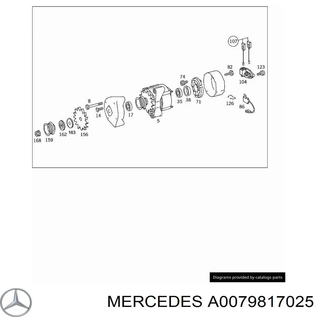 Mercedes A0079817025 цена, от 66.80 USD