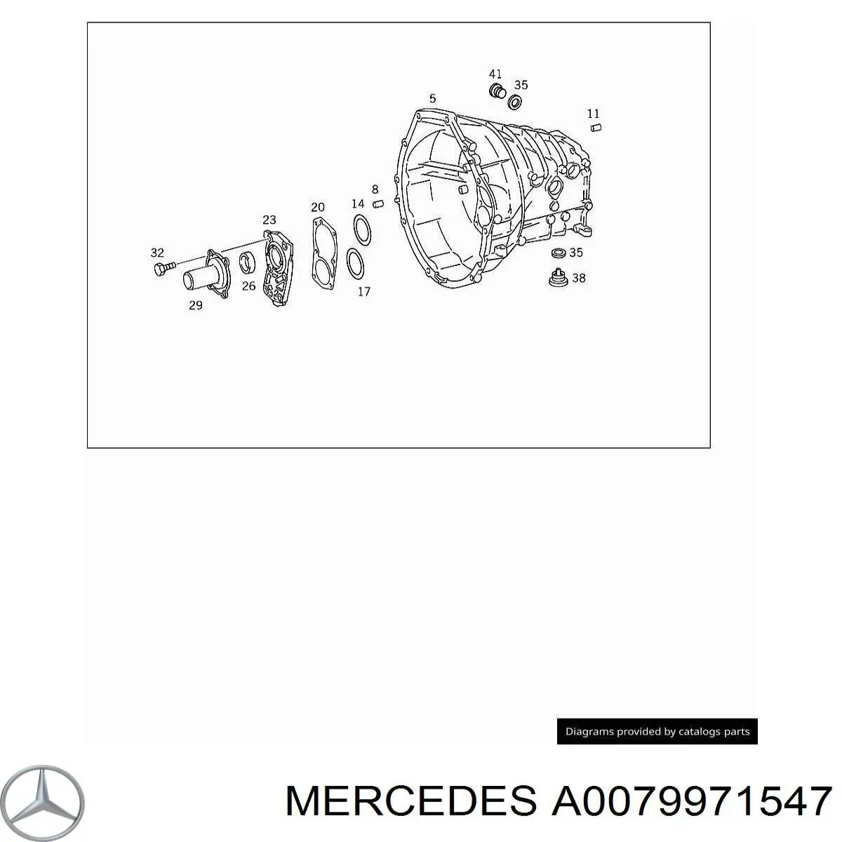 A0079971547 Mercedes сальник акпп/кпп (входного/первичного вала)