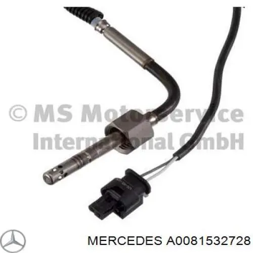 A0081532728 Mercedes sensor de temperatura dos gases de escape (ge, até o catalisador)