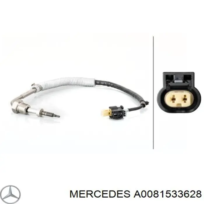 A0081533628 Mercedes sensor de temperatura dos gases de escape (ge, antes de turbina)