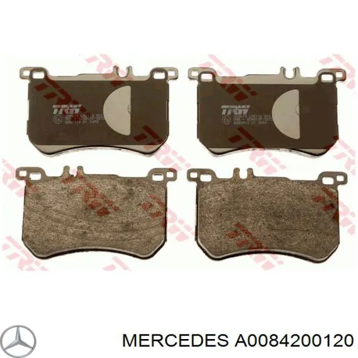 Купить A0084200120 Mercedes Колодки тормозные