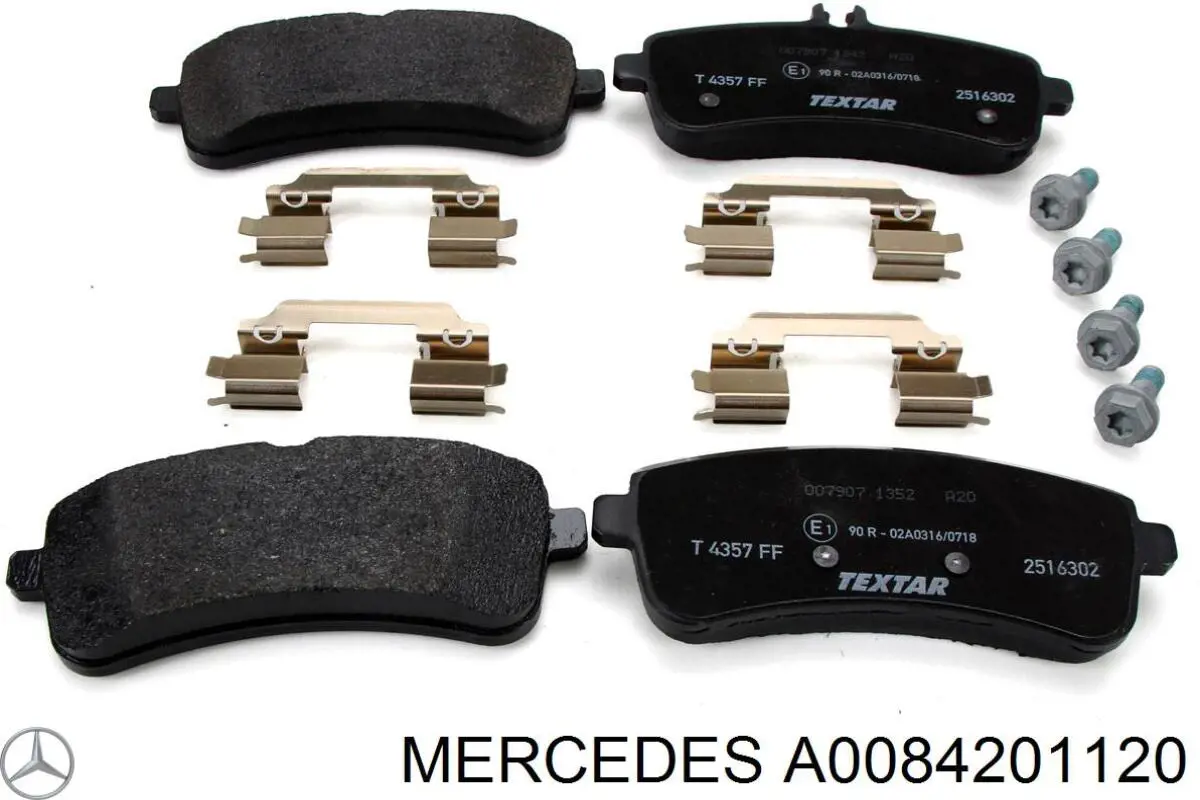 Купить A0084201120 Mercedes Колодки тормозные задние, дисковые