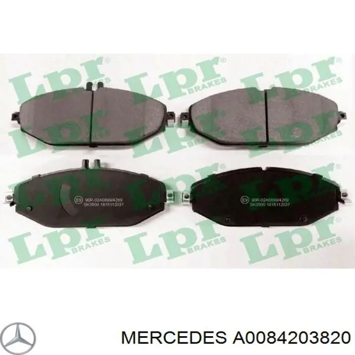 A0084203820 Mercedes sapatas do freio dianteiras de disco