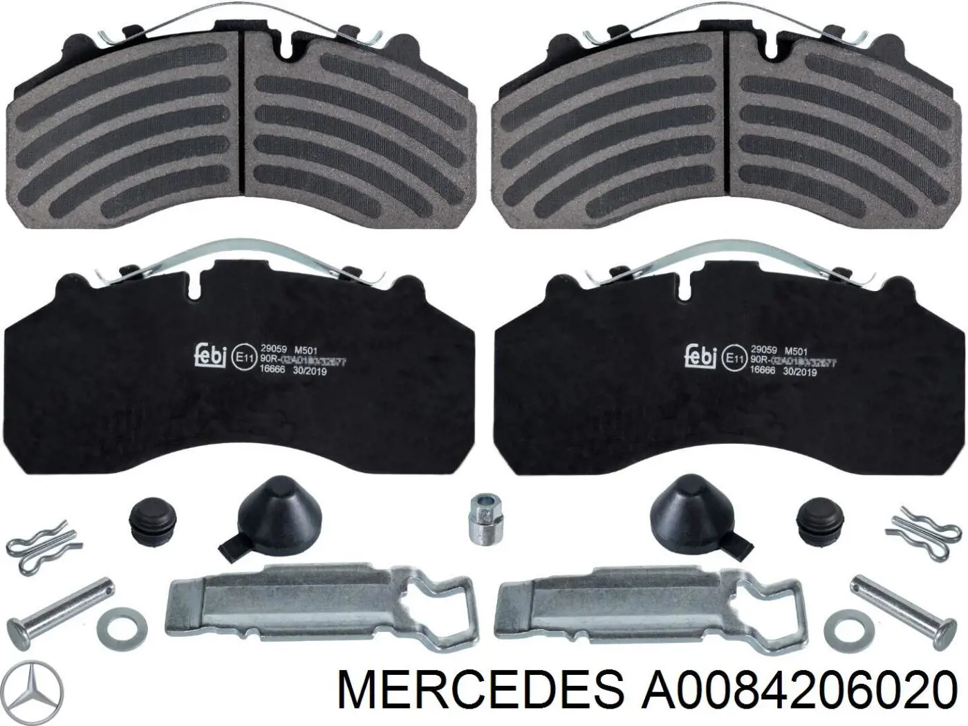 Передние тормозные колодки A0084206020 Mercedes