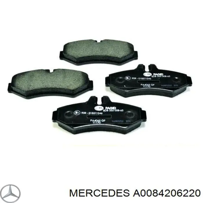 Задние тормозные колодки A0084206220 Mercedes