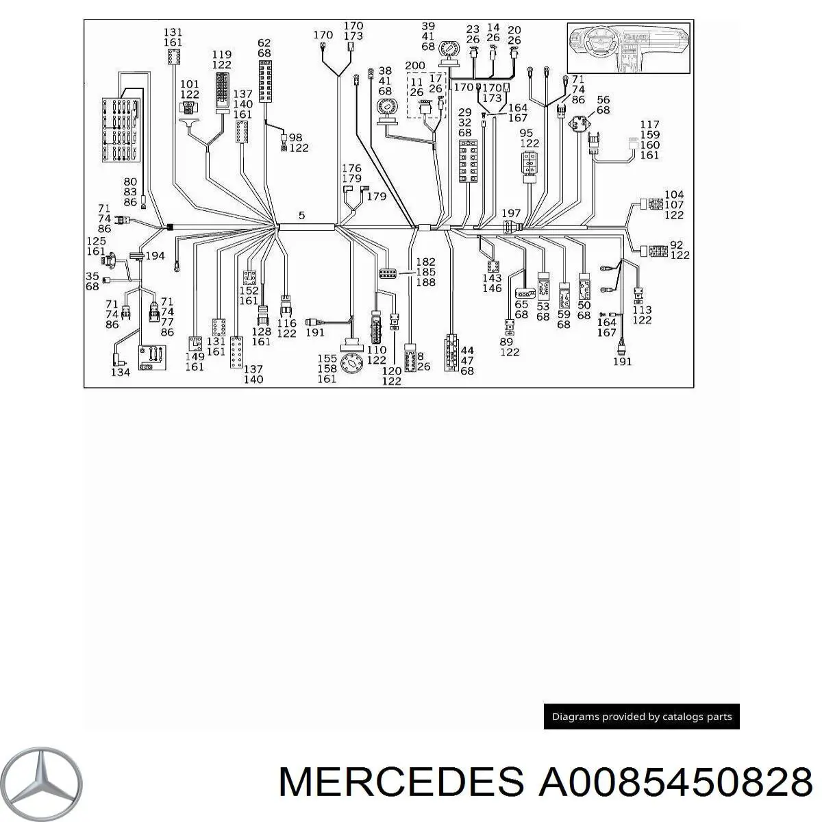 Купить 85450928 Mercedes Разъем (фишка) регулятор фаз газораспределения
