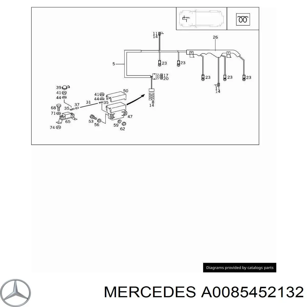 Реле свечей накала A0085452132 Mercedes