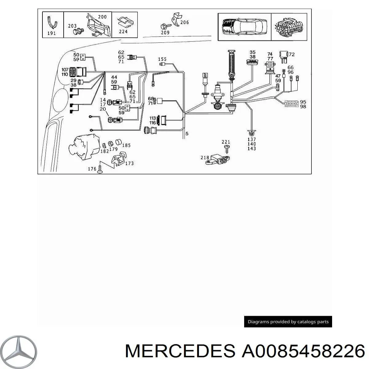  Mercedes A0085458226 цена, от 2.46 USD