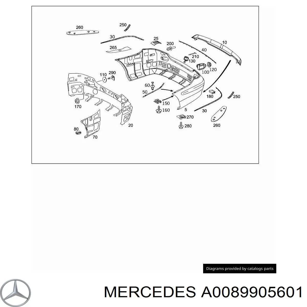  Mercedes A0089905601 цена, от 3.30 USD