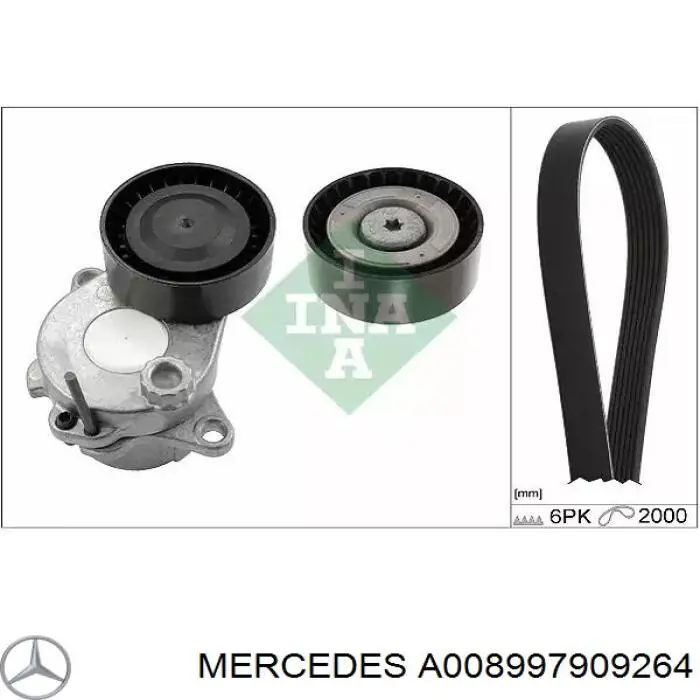 Клиновый ремень Mercedes A008997909264 цена, от 16.75 USD