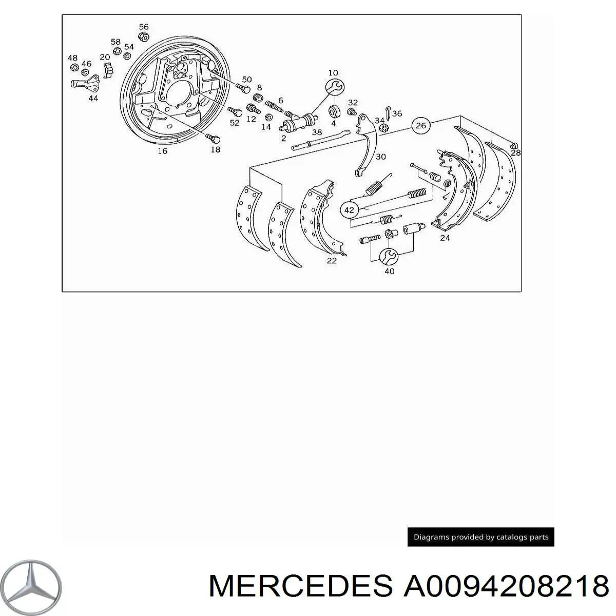 Цилиндр тормозной колесный рабочий задний Mercedes A0094208218